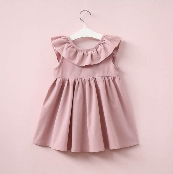 new children's clothing baby children girls bow pleated halter skirt princess dress