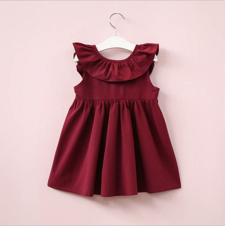 new children's clothing baby children girls bow pleated halter skirt princess dress