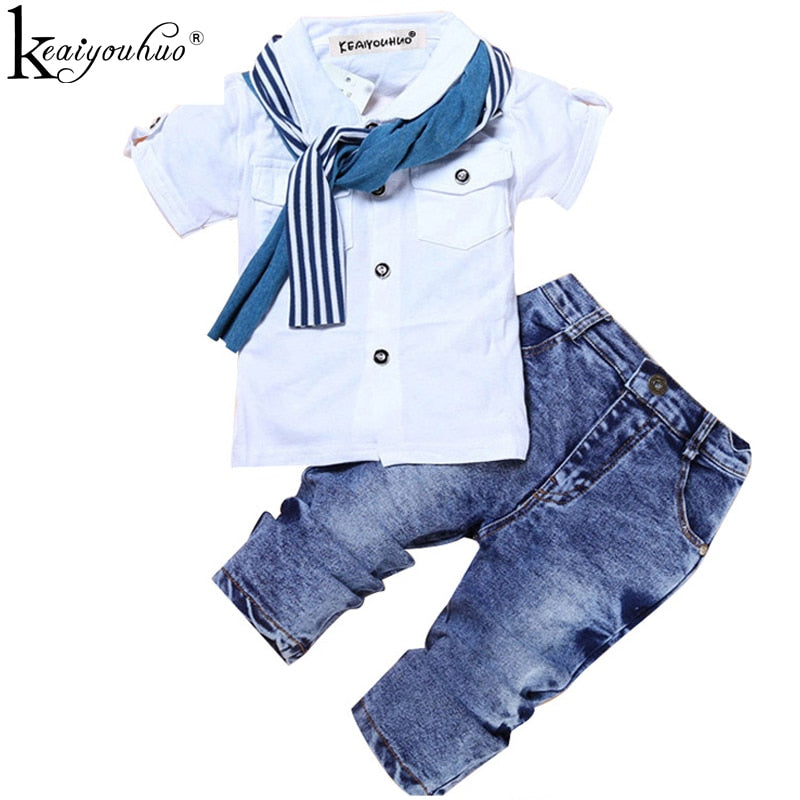 toddler boy clothes summer children clothing boys sets costume for kids clothes sets t-shirt+jeans sport suits 2 3 4 5 6 7 years