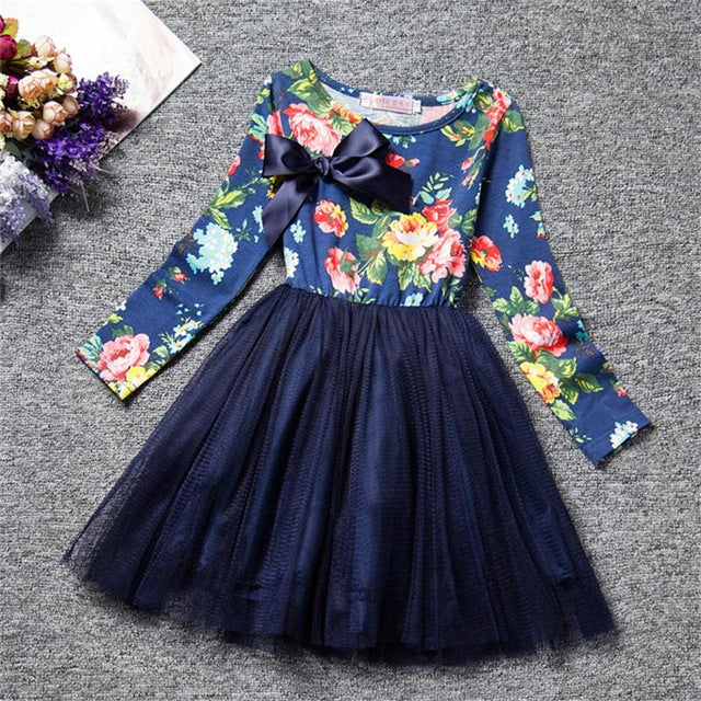 dot long sleeve dress for girls clothing child costume baby girl clothing teenager school daily wear sashes kids casual clothes