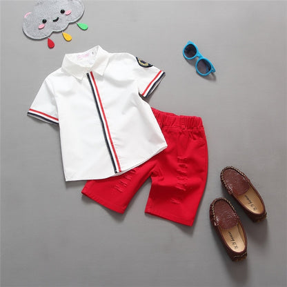 Children Clothing Sets Baby Boys Girls T Shirts+Shorts Pants Sports Suit Kids Clothes