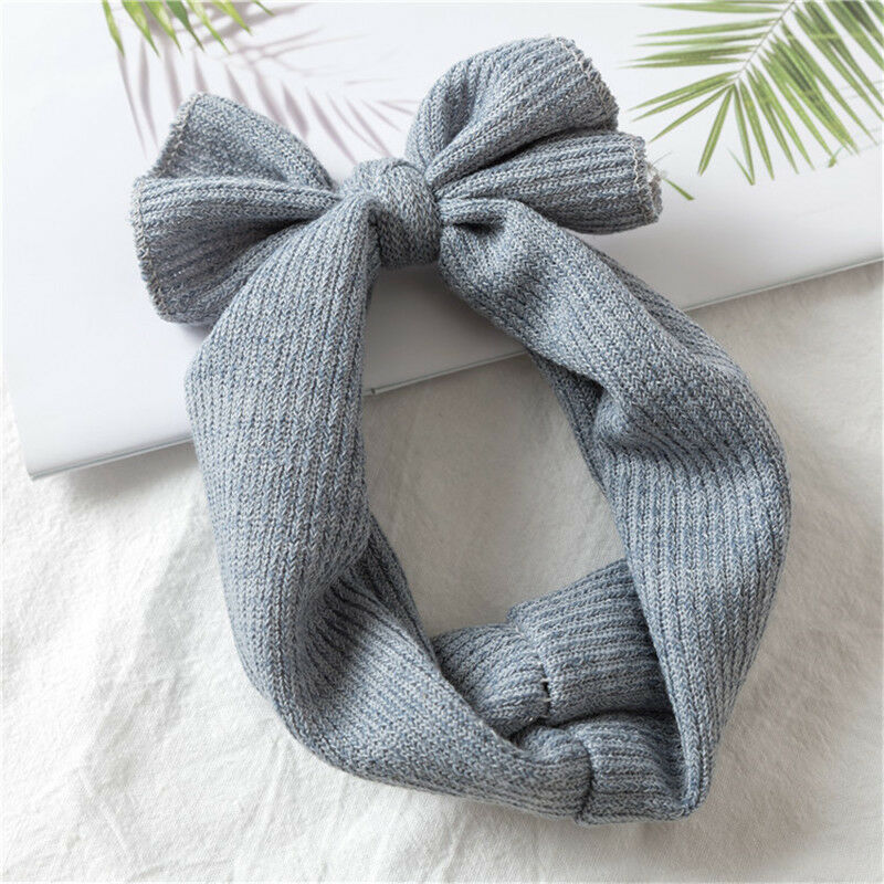 cute baby girl headbands knitted newborn baby bows knitted turban infant headband warm hairbands headwrap kids hair accessories