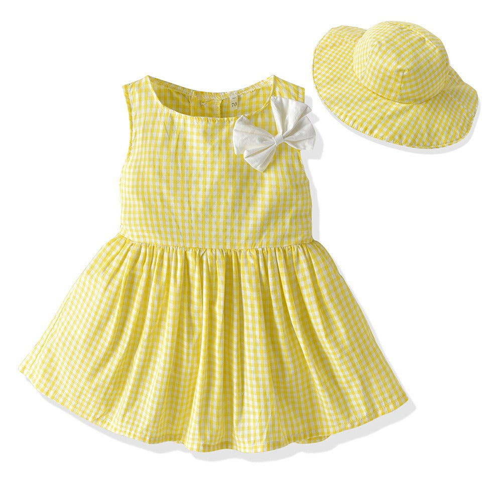 new childrens wear boys and girls summer checker casual suit siblings baby set