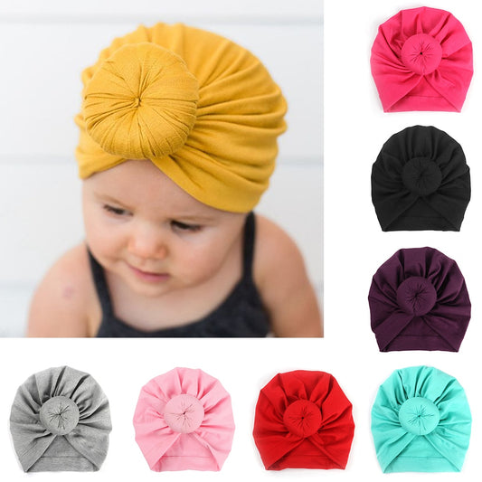 Baby cotton blends Headband Soft Rabbit Bowknot Turban Hair Bands for Children Girls Elastic Headwrap Children Baby Turban