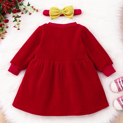 New Dress Corduroy Little Princess Dress Baby Girl Dress Winter