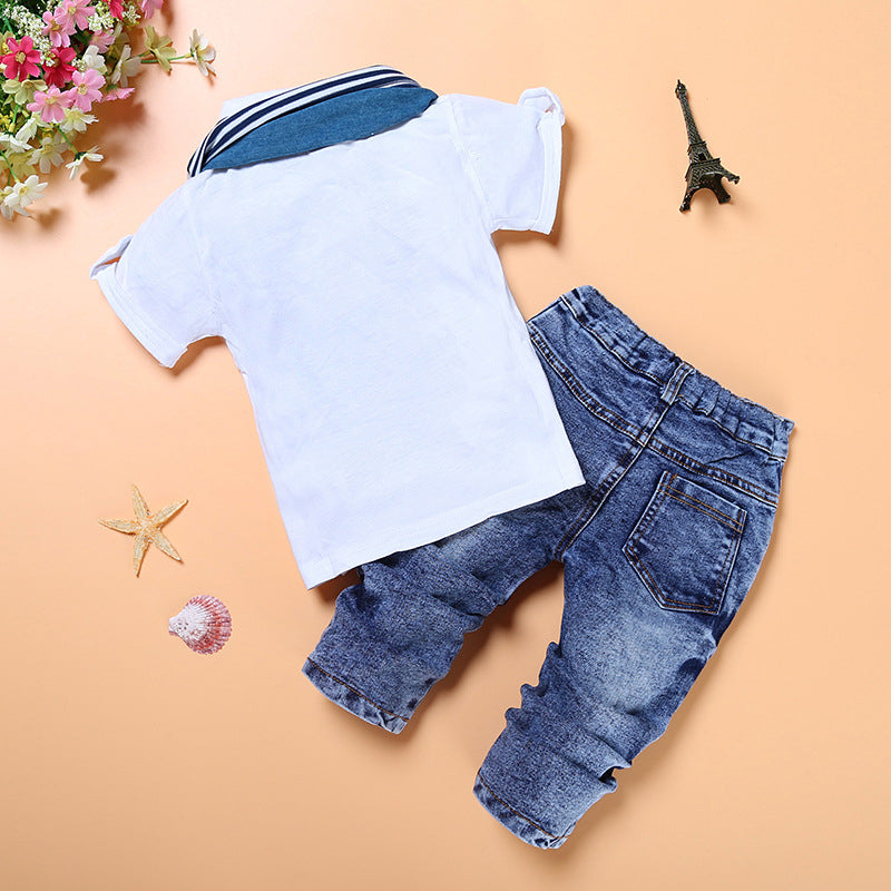 toddler boy clothes summer children clothing boys sets costume for kids clothes sets t-shirt+jeans sport suits 2 3 4 5 6 7 years