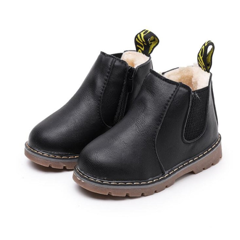 limited winter rain boots short boots big boy children's shoes boys short boots england leather shoes girls boot new botas