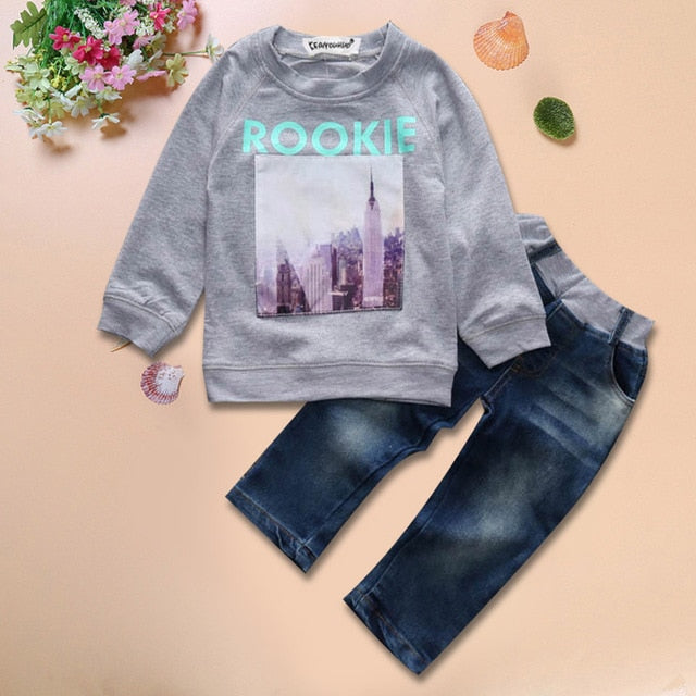 toddler boy clothes summer children clothing boys sets costume for kids clothes sets t-shirt+jeans sport suits 2 3 4 5 6 7 years