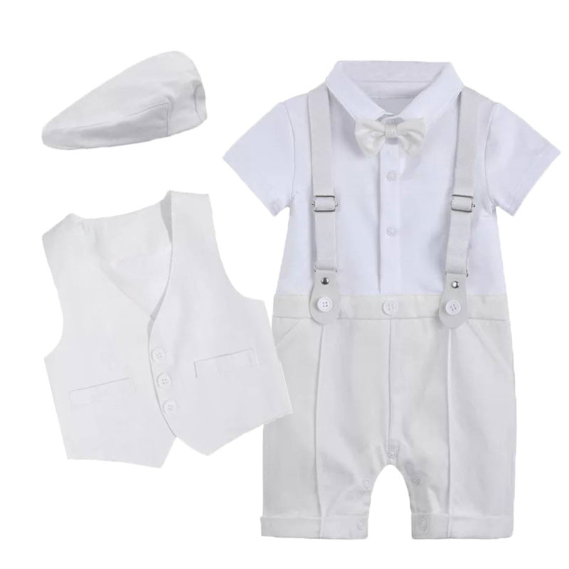 boy baby gentleman one-year-old wash clothing summer new boy one-piece romper children's suit