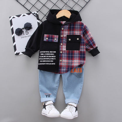 New Kids Clothes Baby Boys Costume Letter Tracksuit Tops Pants Children spring  Boys Outfits girls Set infantil Newborn 2PCS