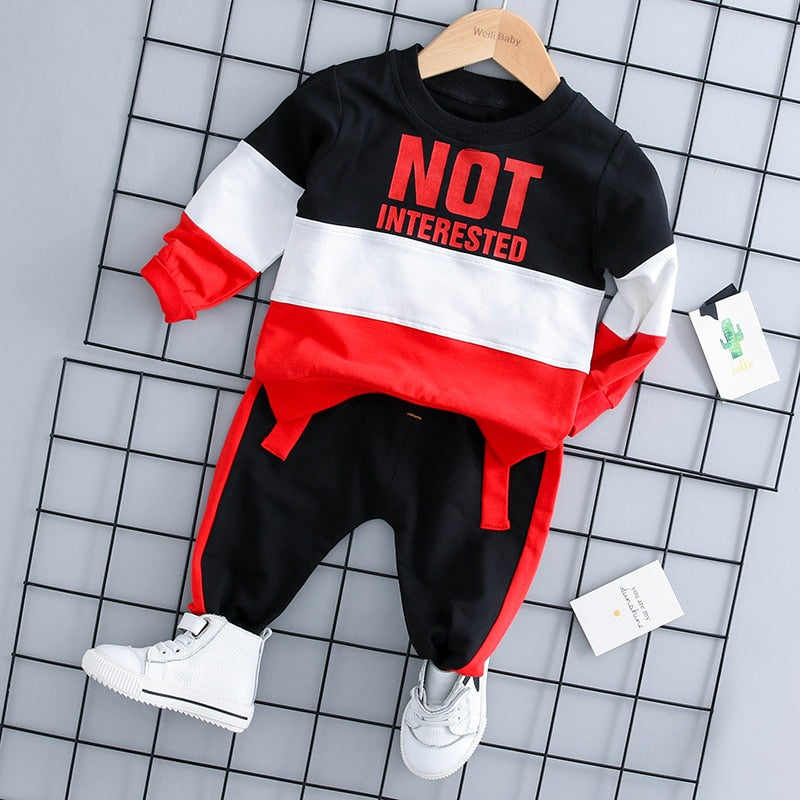 new kids clothes baby boys tracksuit top + pants