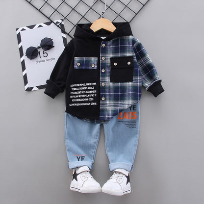 New Kids Clothes Baby Boys Costume Letter Tracksuit Tops Pants Children spring  Boys Outfits girls Set infantil Newborn 2PCS