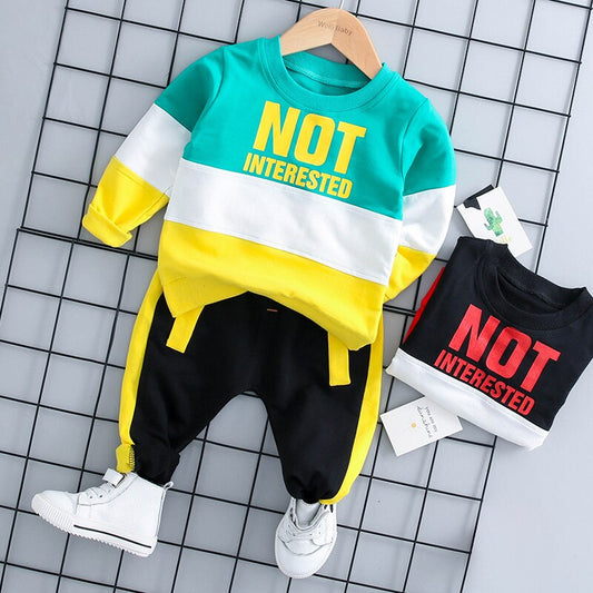 New Kids Clothes Baby Boys Tracksuit Top + Pants
