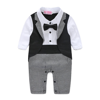 Boys' Long-Sleeved Gentleman Romper