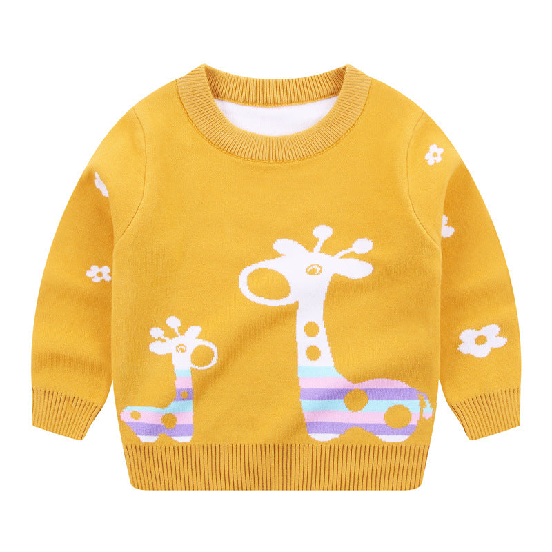 girls giraffe sweater