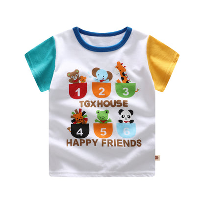 Children's Clothing Summer New Boys Short-Sleeved T-shirt