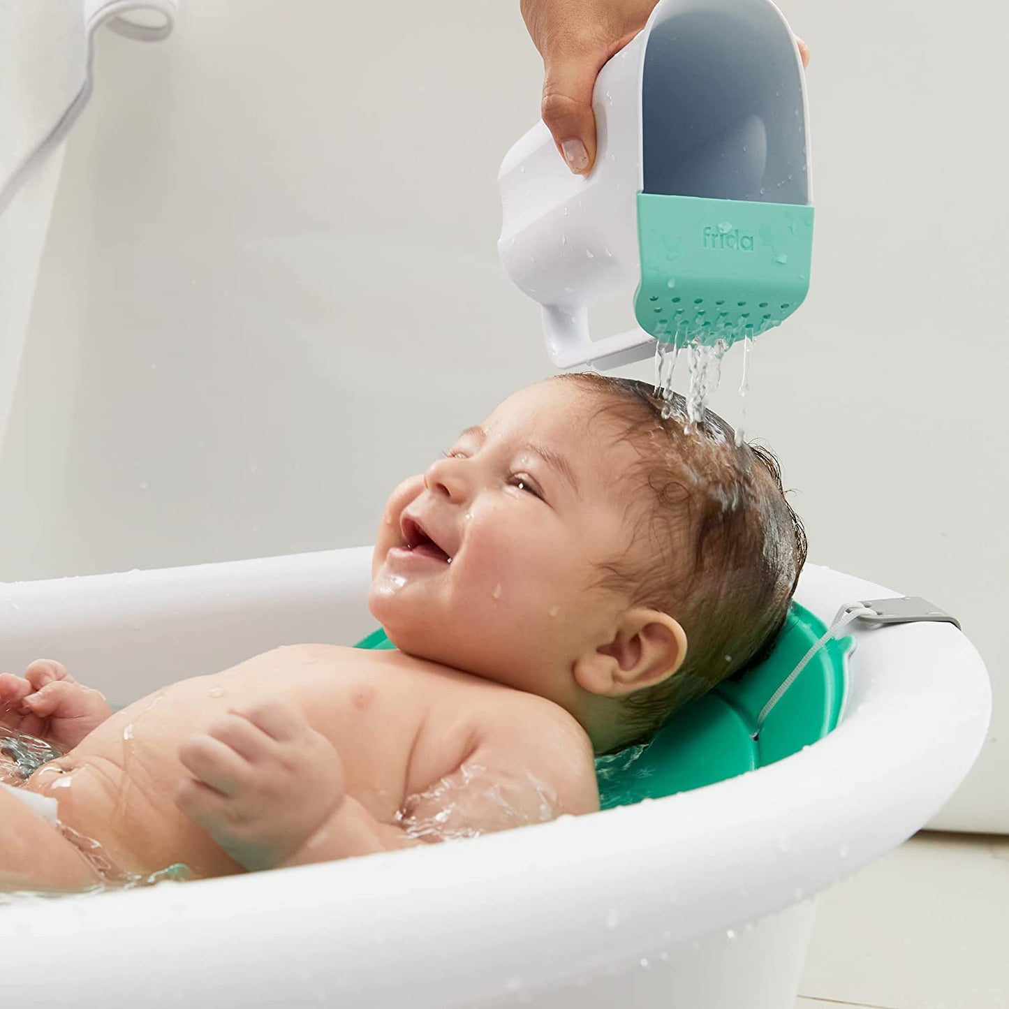 "ultimate bath time rinse cup: control the flow with easy grip handle and removable rain shower!"