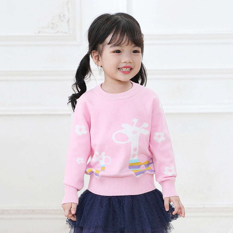 girls giraffe sweater