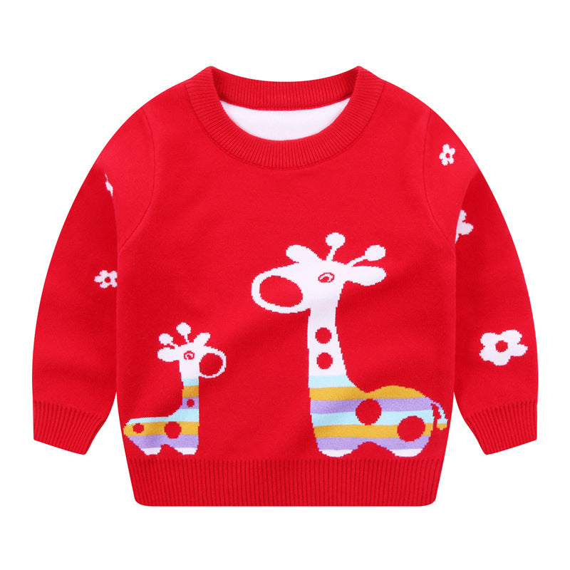 girls giraffe sweater