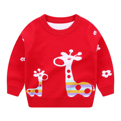 Girls giraffe sweater