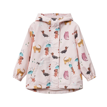 Fashion Cartoon Print Girls Fleece Jacket