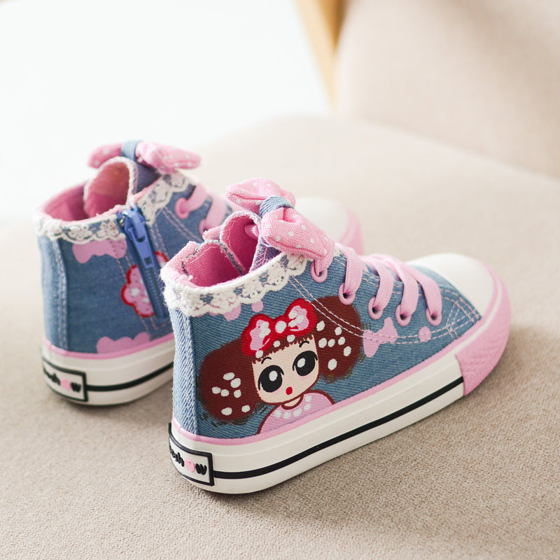 girls' autumn canvas shoes