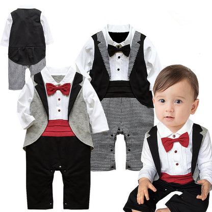 Boys' Long-Sleeved Gentleman Romper