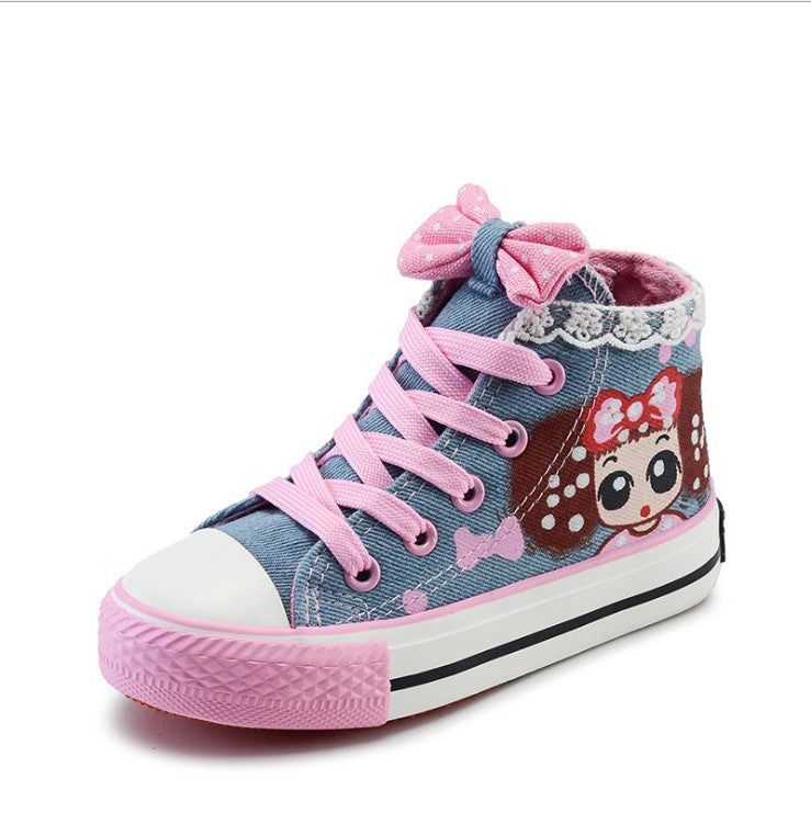 girls' autumn canvas shoes