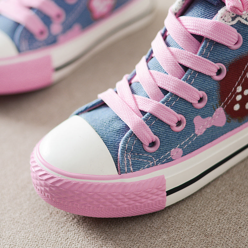 girls' autumn canvas shoes