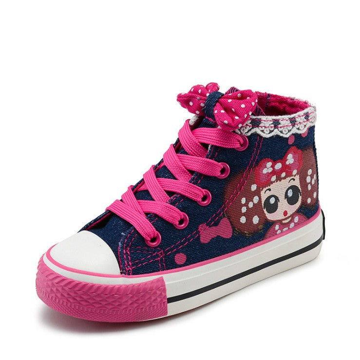 girls' autumn canvas shoes