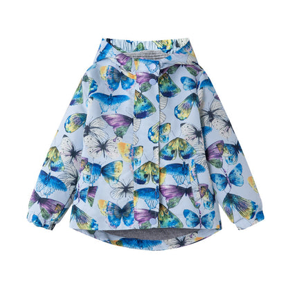 Fashion Cartoon Print Girls Fleece Jacket